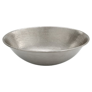 Alternate Image for Premier Copper Products 17" Oval Copper Bathroom Sink, Nickel, VO17WEN