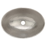 Alternative View of Premier Copper Products 17" Oval Copper Bathroom Sink, Nickel, VO17WEN