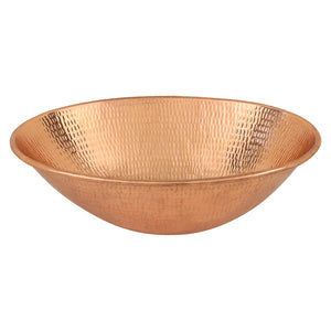 Alternate Image for Premier Copper Products 17" Oval Copper Bathroom Sink, Polished Copper, VO17WPC