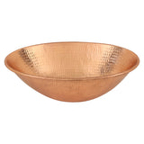 Main Image of Premier Copper Products 17" Oval Copper Bathroom Sink, Polished Copper, VO17WPC