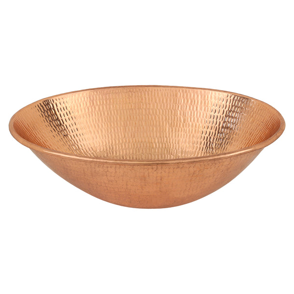 Main Image of Premier Copper Products 17" Oval Copper Bathroom Sink, Polished Copper, VO17WPC