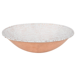 Alternate Image for Premier Copper Products 17" x 12" Oval Vessel - Above Counter Copper Bathroom Sink, Glazed White, 17 Gauge, VO17WWHT