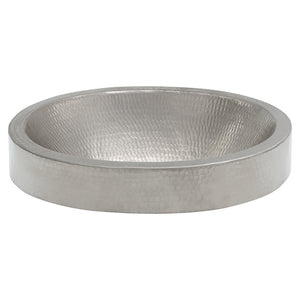 Alternate Image for Premier Copper Products 18" Oval Copper Bathroom Sink, Nickel, VO18SKEN