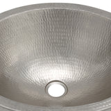 Alternative View of Premier Copper Products 18" Oval Copper Bathroom Sink, Nickel, VO18SKEN