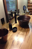 Installation Image of Premier Copper Products 19" Oval Copper Bathroom Sink, Oil Rubbed Bronze, VOB16DB