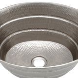 Alternative View of Premier Copper Products 19" Oval Copper Bathroom Sink, Nickel, VOB16EN