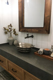 Installation Image of Premier Copper Products 19" Oval Copper Bathroom Sink, Nickel, VOB16EN