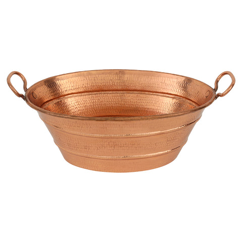 Main Image of Premier Copper Products 19" Oval Copper Bathroom Sink, Polished Copper, VOB16PC