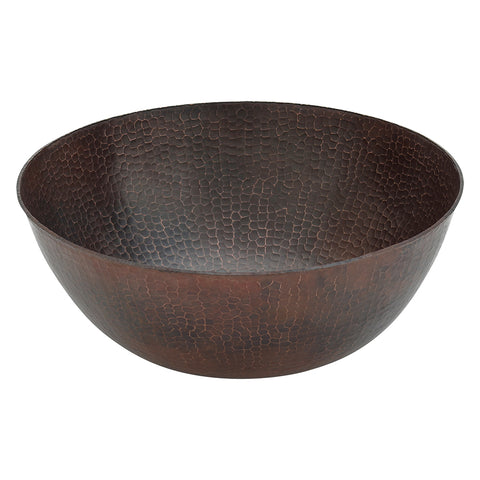 Main Image of Premier Copper Products 13" Round Copper Bathroom Sink, Oil Rubbed Bronze, VR13BDB