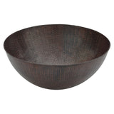 Main Image of Premier Copper Products 15" Round Copper Bathroom Sink, Oil Rubbed Bronze, VR15BDB