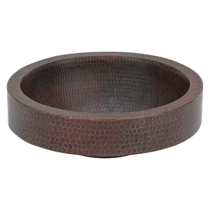 Alternate Image for Premier Copper Products 15" Round Copper Bathroom Sink, Oil Rubbed Bronze, VR15SKDB