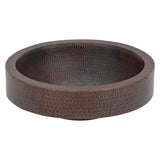 Main Image of Premier Copper Products 15" Round Copper Bathroom Sink, Oil Rubbed Bronze, VR15SKDB