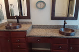 Installation Image of Premier Copper Products 15" Round Copper Bathroom Sink, Oil Rubbed Bronze, VR15SKDB