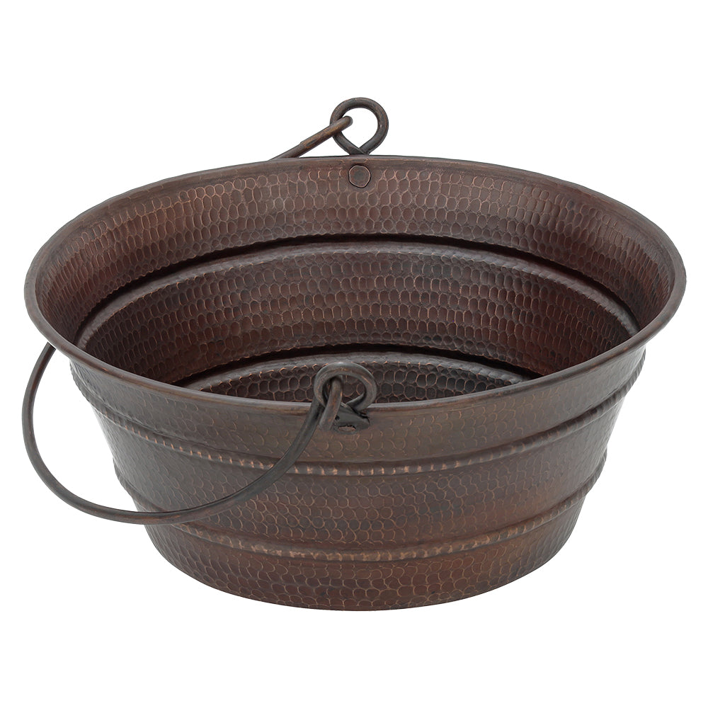 Premier Copper Products 16" Round Vessel - Above Counter Copper Bathroom Sink, Oil Rubbed Bronze, 16 Gauge, VR16BUDB