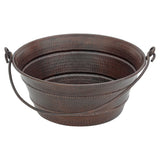 Premier Copper Products 16" Round Vessel - Above Counter Copper Bathroom Sink, Oil Rubbed Bronze, 16 Gauge, VR16BUDB