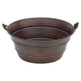 Premier Copper Products 16" Round Vessel - Above Counter Copper Bathroom Sink, Oil Rubbed Bronze, 16 Gauge, VR16BUDB