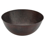 Main Image of Premier Copper Products 17" Round Copper Bathroom Sink, Oil Rubbed Bronze, VR17BDB