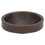 Main Image of Premier Copper Products 17" Round Copper Bathroom Sink, Oil Rubbed Bronze, VR17SKDB