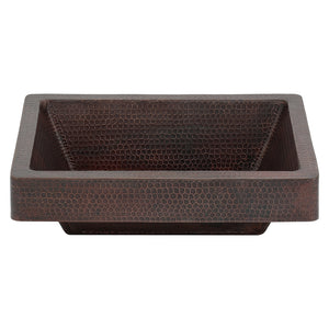 Alternate Image for Premier Copper Products 17" Rectangle Copper Bathroom Sink, Oil Rubbed Bronze, VREC17SKDB