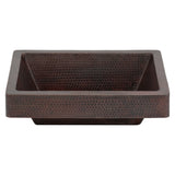 Main Image of Premier Copper Products 17" Rectangle Copper Bathroom Sink, Oil Rubbed Bronze, VREC17SKDB