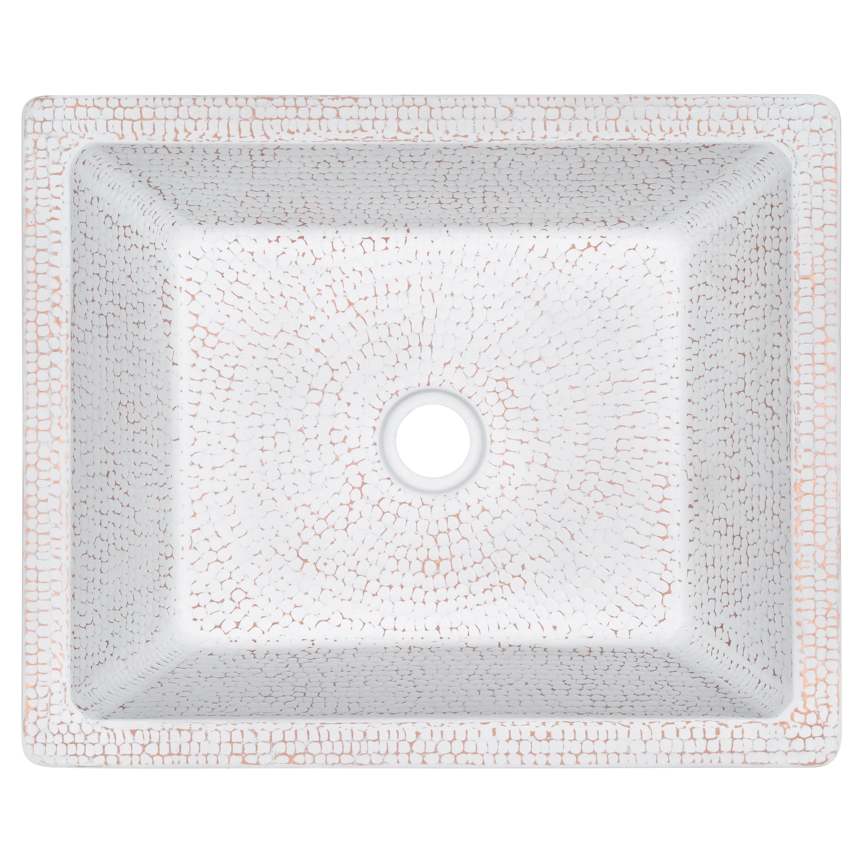 Premier Copper Products 17" x 14" Rectangle Vessel - Above Counter Copper Bathroom Sink, Glazed White, 17 Gauge, VREC17SKWHT