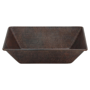 Alternate Image for Premier Copper Products 17" Rectangle Copper Bathroom Sink, Oil Rubbed Bronze, VREC17WDB