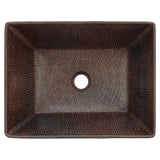 Alternative View of Premier Copper Products 17" Rectangle Copper Bathroom Sink, Oil Rubbed Bronze, VREC17WDB