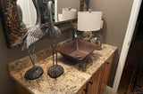 Installation Image of Premier Copper Products 17" Rectangle Copper Bathroom Sink, Oil Rubbed Bronze, VREC17WDB