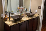 Installation Image of Premier Copper Products 17" Rectangle Copper Bathroom Sink, Oil Rubbed Bronze, VREC17WDB