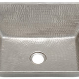 Premier Copper Products 17.25" x 13.25" Rectangle Vessel - Above Counter Copper and Nickel Bathroom Sink, 17 Gauge, VREC17WEN