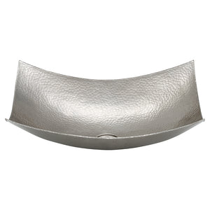 Alternate Image for Premier Copper Products 18" Rectangle Copper Bathroom Sink, Nickel, VREC18MSEN