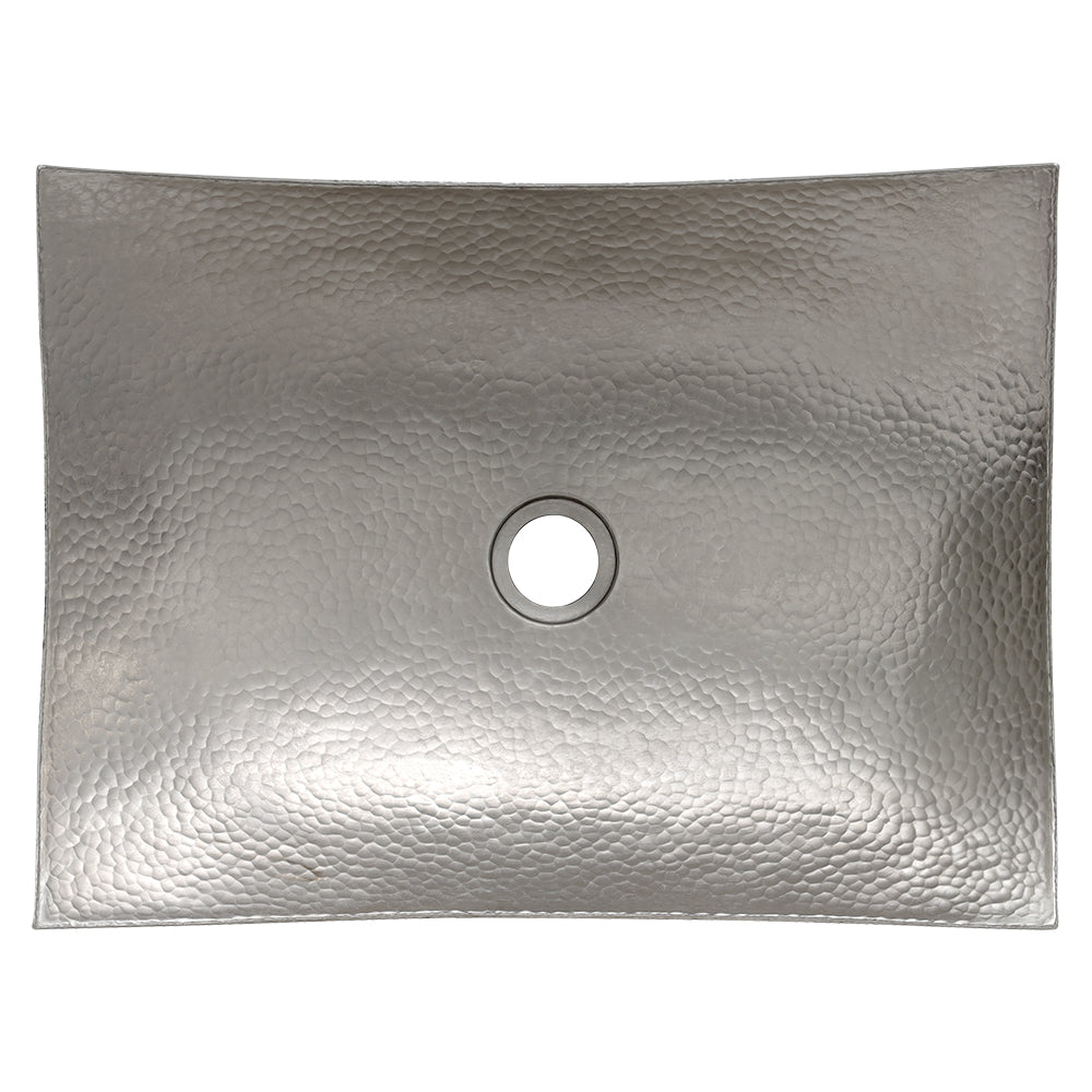 Alternative View of Premier Copper Products 18" Rectangle Copper Bathroom Sink, Nickel, VREC18MSEN