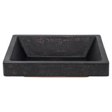Premier Copper Products 19" x 16" Rectangle Vessel - Above Counter Copper Bathroom Sink, Glazed Black, 17 Gauge, VREC19SKBLK