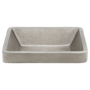 Alternate Image for Premier Copper Products 19" Rectangle Copper Bathroom Sink, Nickel, VREC19SKEN