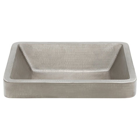 Main Image of Premier Copper Products 19" Rectangle Copper Bathroom Sink, Nickel, VREC19SKEN