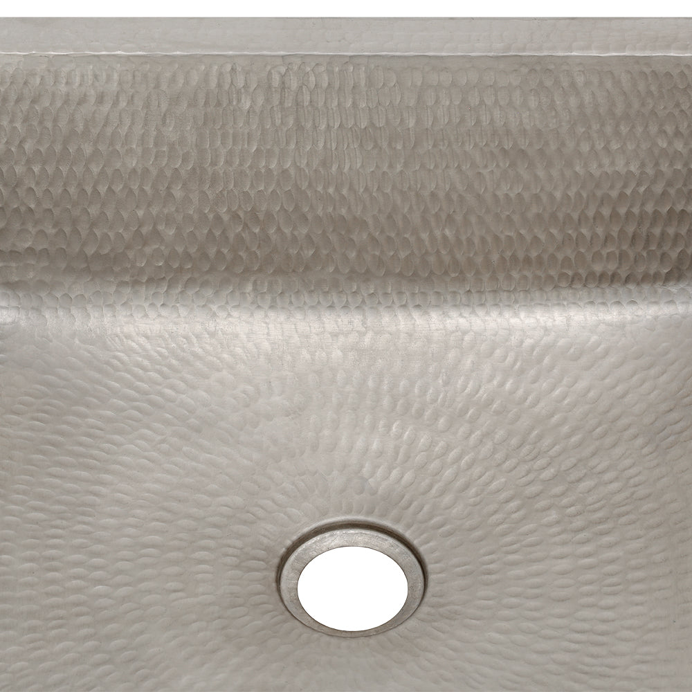 Alternative View of Premier Copper Products 19" Rectangle Copper Bathroom Sink, Nickel, VREC19SKEN