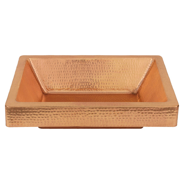 Main Image of Premier Copper Products 19" Rectangle Copper Bathroom Sink, Polished Copper, VREC19SKPC