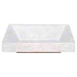 Premier Copper Products 19" x 16" Rectangle Vessel - Above Counter Copper Bathroom Sink, Glazed White, 17 Gauge, VREC19SKWHT