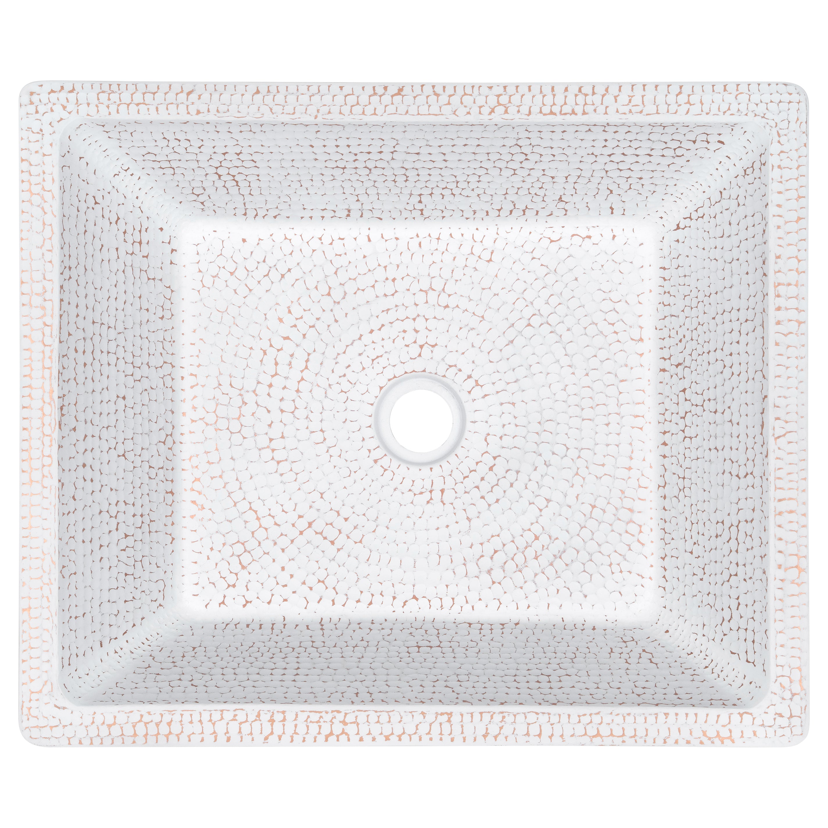 Premier Copper Products 19" x 16" Rectangle Vessel - Above Counter Copper Bathroom Sink, Glazed White, 17 Gauge, VREC19SKWHT