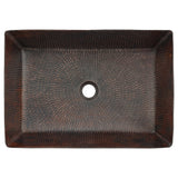 Alternative View of Premier Copper Products 20" Rectangle Copper Bathroom Sink, Oil Rubbed Bronze, VREC2014DB