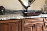 Installation Image of Premier Copper Products 20" Rectangle Copper Bathroom Sink, Oil Rubbed Bronze, VREC2014DB