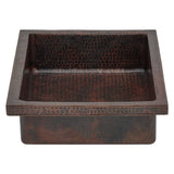 Premier Copper Products 20" x 14" Rectangle Vessel - Above Counter Copper Bathroom Sink, Oil Rubbed Bronze, 17 Gauge, VREC20SK1DB