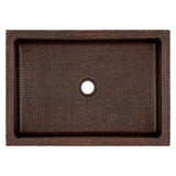 Premier Copper Products 20" x 14" Rectangle Vessel - Above Counter Copper Bathroom Sink, Oil Rubbed Bronze, 17 Gauge, VREC20SK1DB