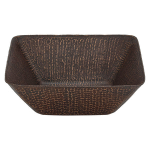 Alternate Image for Premier Copper Products 15" Square Copper Bathroom Sink, Oil Rubbed Bronze, VSQ14BDB