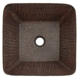 Alternative View of Premier Copper Products 15" Square Copper Bathroom Sink, Oil Rubbed Bronze, VSQ14BDB