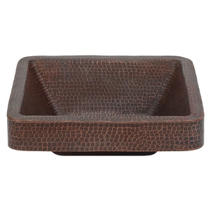 Alternate Image for Premier Copper Products 15" Square Copper Bathroom Sink, Oil Rubbed Bronze, VSQ15SKDB