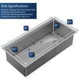 Karran Elite Workstation 39" Undermount Stainless Steel Workstation Kitchen Sink with Accessories, 16 Gauge, WS-39-PK1