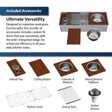 Karran Elite Workstation 45" Undermount Stainless Steel Workstation Kitchen Sink with Accessories, 16 Gauge, WS-90-PK1