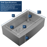 Karran Elite Workstation 33" Stainless Steel Workstation Farmhouse Sink with Accessories, 16 Gauge, WSA-45-PK1