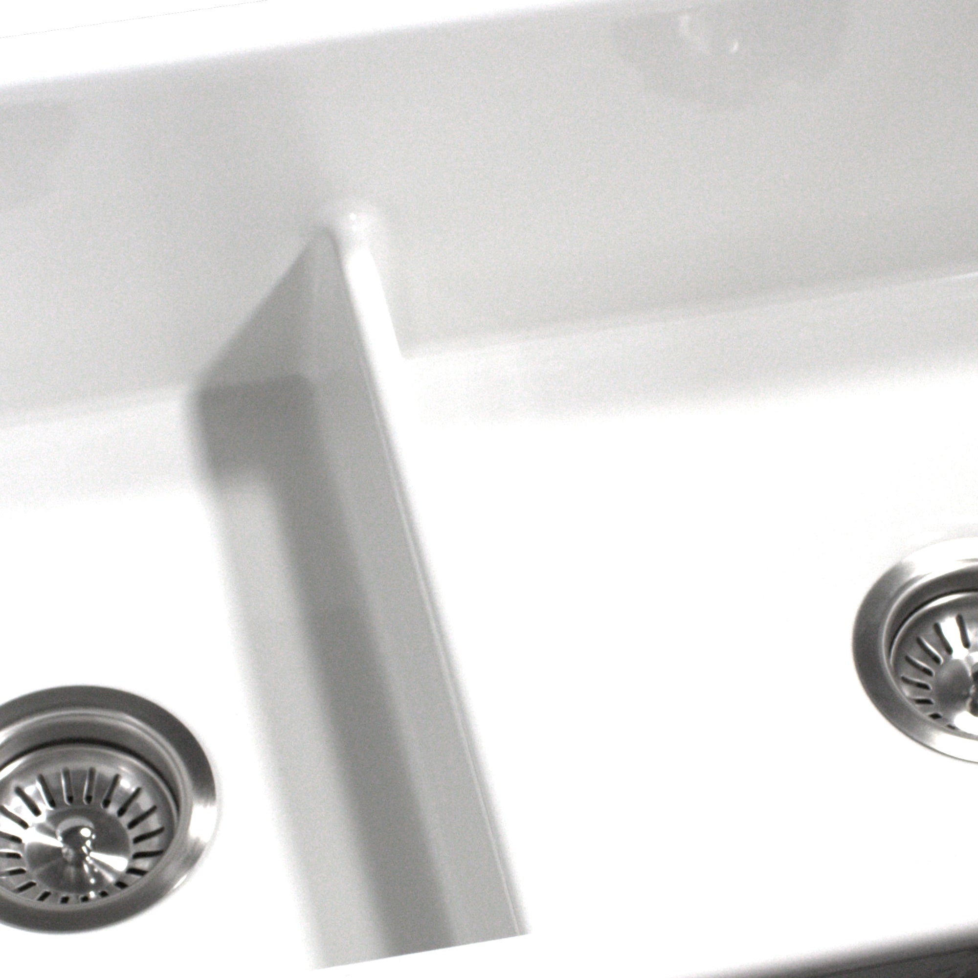 Nantucket Sinks Cape 31" Dual Mount Fireclay Kitchen Sink with Accessories, 60/40 Double Bowl, White, Wellfleet-31OSW